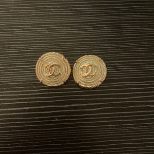 Lot of 2 Authentic Gold colored Chanel buttons
